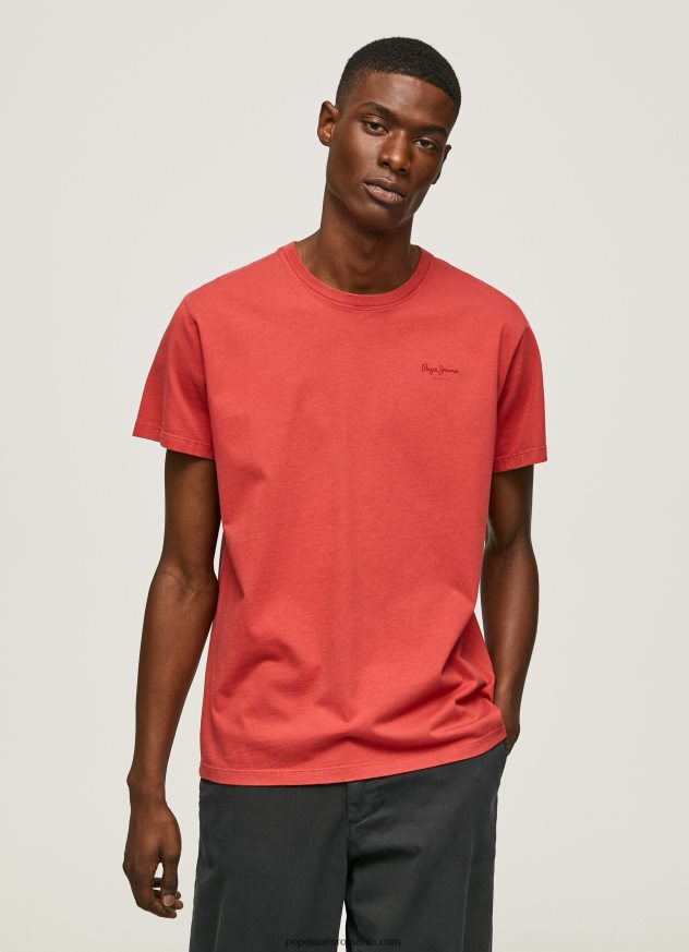 tricou din bumbac cu logo imprimat bărbați Pepe Jeans studio roșu 6Z0R46946