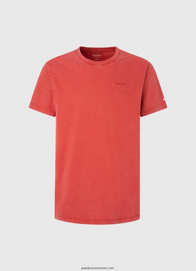tricou din bumbac cu logo imprimat bărbați Pepe Jeans studio roșu 6Z0R46946