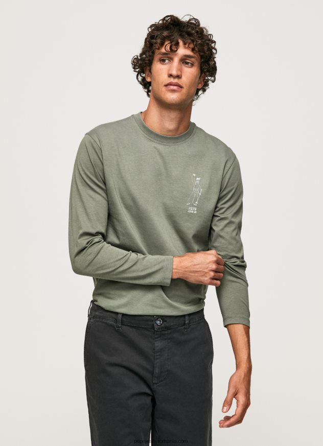 tricou din bumbac cu maneca lunga bărbați Pepe Jeans turnare 6Z0R46916
