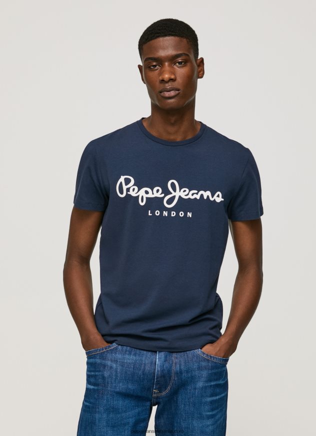 tricou din bumbac cu maneca scurta bărbați Pepe Jeans marina 6Z0R461005