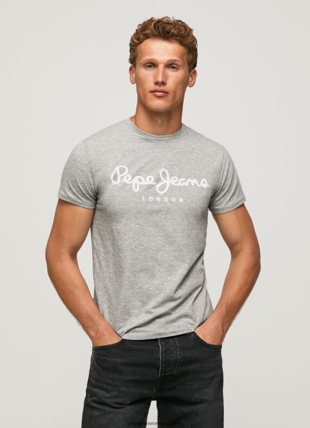 tricou din bumbac cu maneca scurta bărbați Pepe Jeans marnă cenușie 6Z0R461004