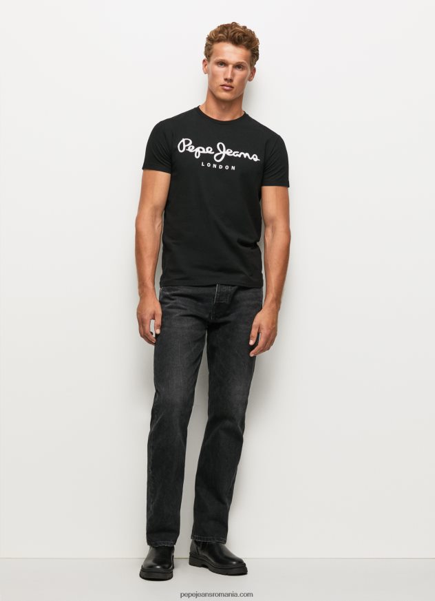 tricou din bumbac cu maneca scurta bărbați Pepe Jeans negru 6Z0R461003