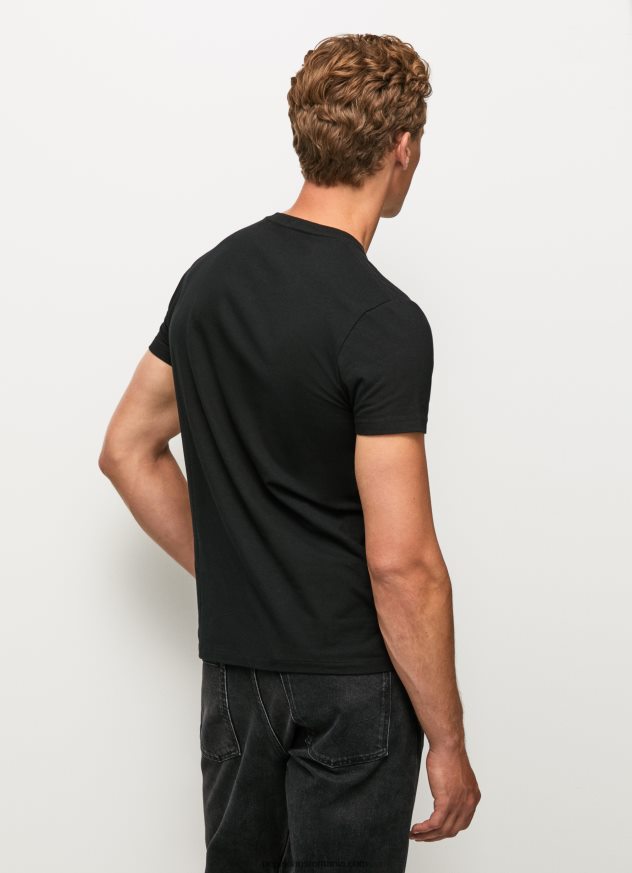 tricou din bumbac cu maneca scurta bărbați Pepe Jeans negru 6Z0R461003