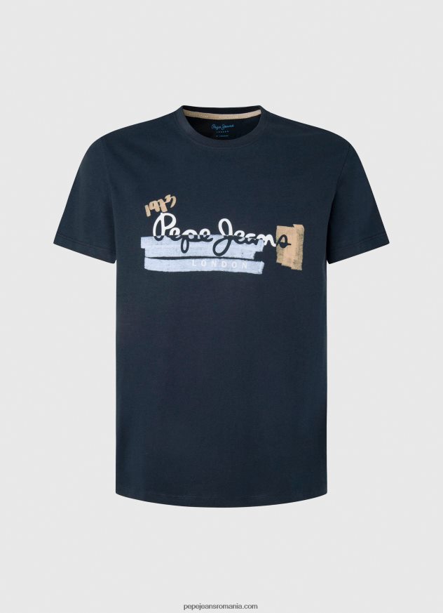tricou din bumbac cu sigla perii bărbați Pepe Jeans dulwich 6Z0R46932