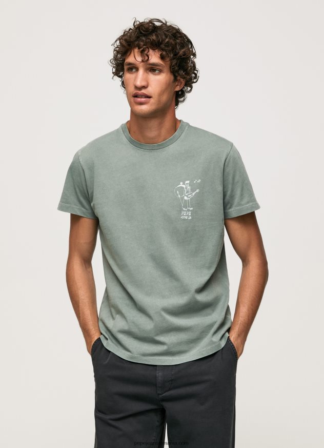 tricou din bumbac spalat si vopsit bărbați Pepe Jeans turnare 6Z0R46925