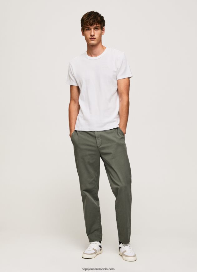 tricou din bumbac tricot waffle bărbați Pepe Jeans alb 6Z0R46960