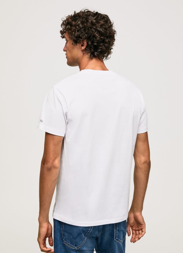 tricou din bumbac union jack flag bărbați Pepe Jeans alb 6Z0R46945