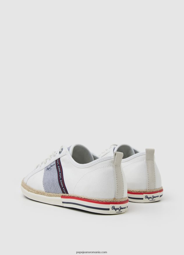 adidași blucher din pânză bărbați Pepe Jeans alb 6Z0R461216