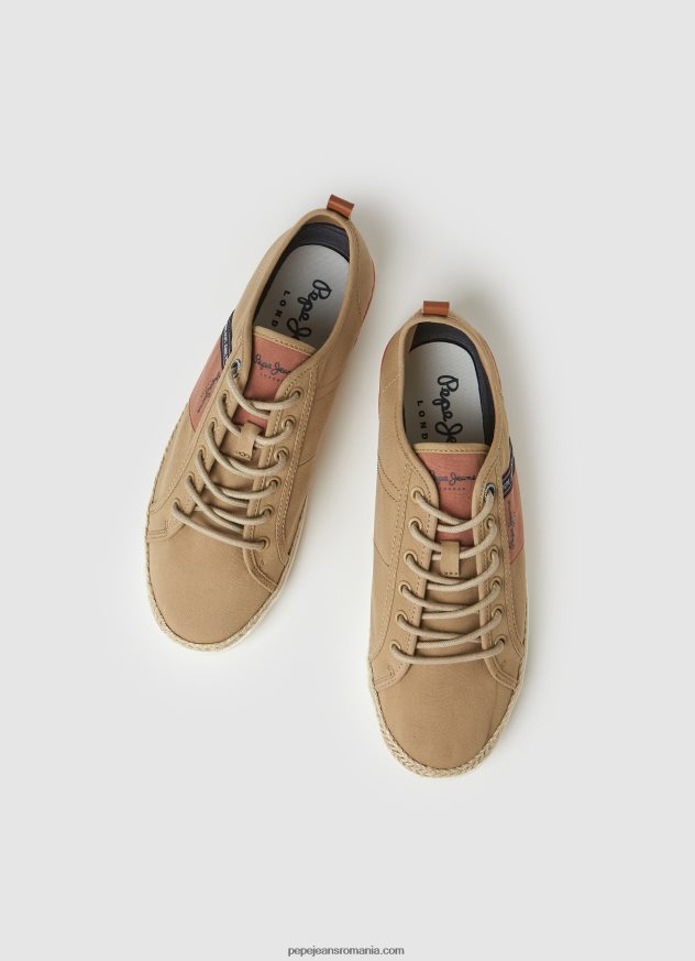 adidași blucher din pânză bărbați Pepe Jeans cămilă 6Z0R461195