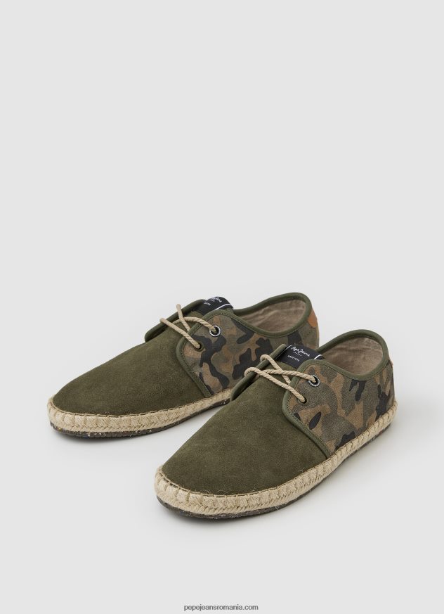 adidași blucher turistic claic bărbați Pepe Jeans verde kaki 6Z0R461249