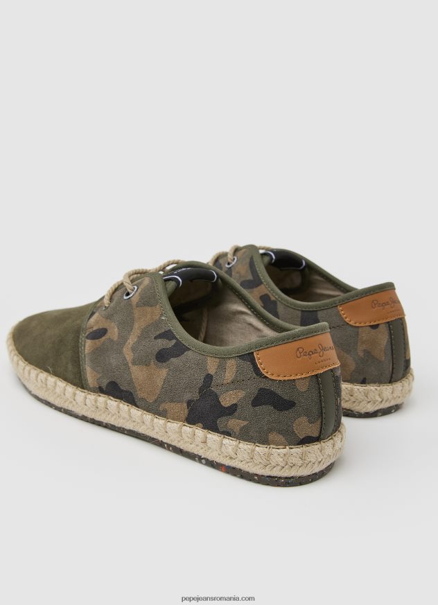 adidași blucher turistic claic bărbați Pepe Jeans verde kaki 6Z0R461249