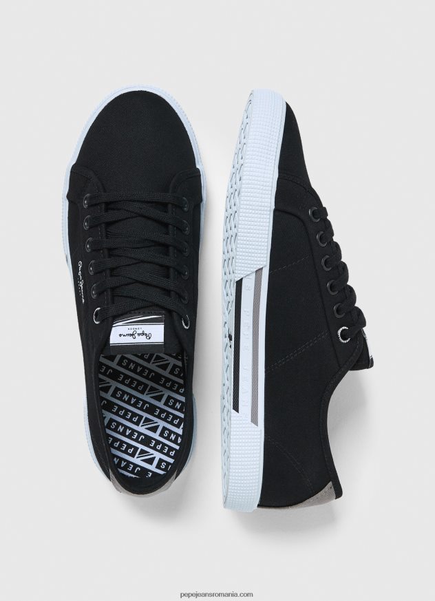 adidași brady de bază bărbați Pepe Jeans negru 6Z0R461241