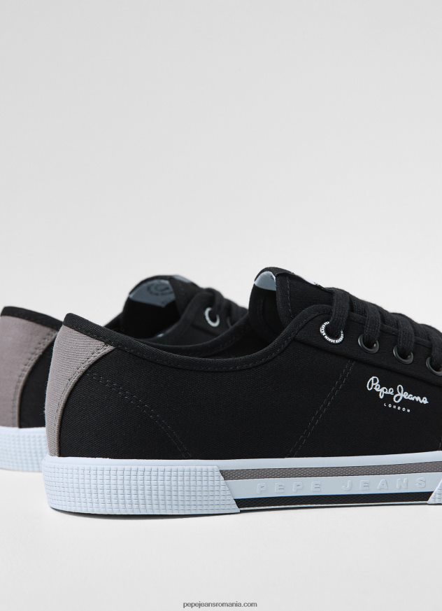 adidași brady de bază bărbați Pepe Jeans negru 6Z0R461241