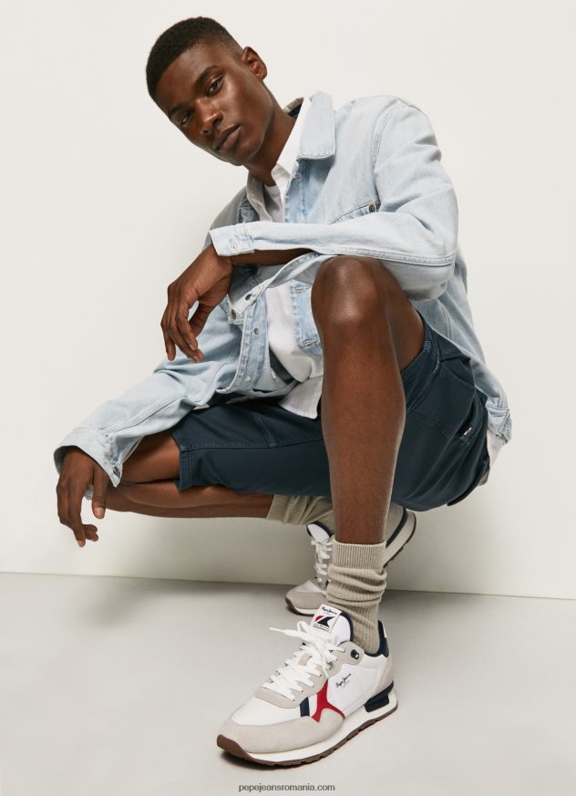 adidași combinați brit bărbați Pepe Jeans alb 6Z0R461182