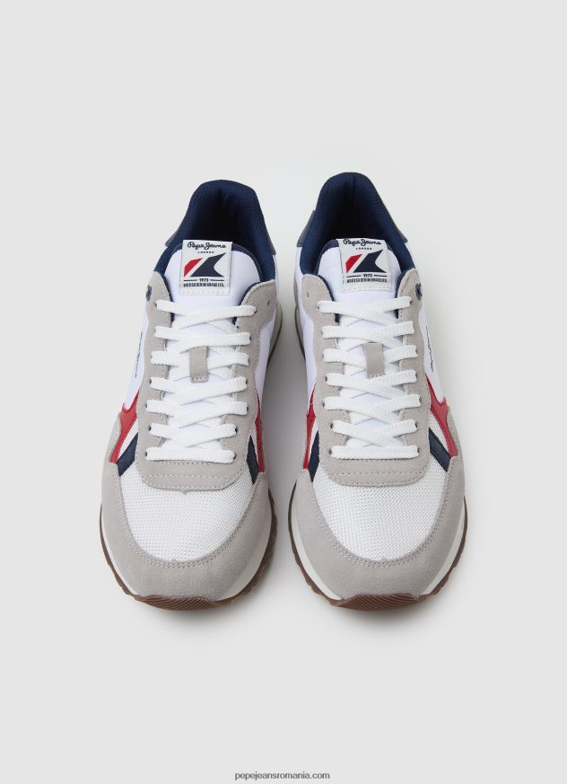 adidași combinați brit bărbați Pepe Jeans alb 6Z0R461182