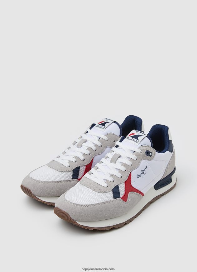 adidași combinați brit bărbați Pepe Jeans alb 6Z0R461182