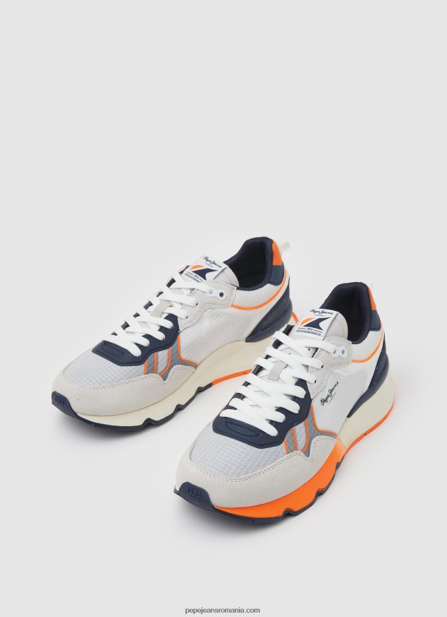 adidași combinați brit pro neon bărbați Pepe Jeans alb 6Z0R461221