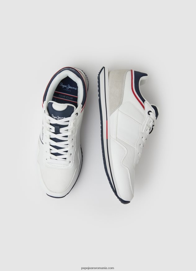 adidași combinați tour club bărbați Pepe Jeans alb 6Z0R461178