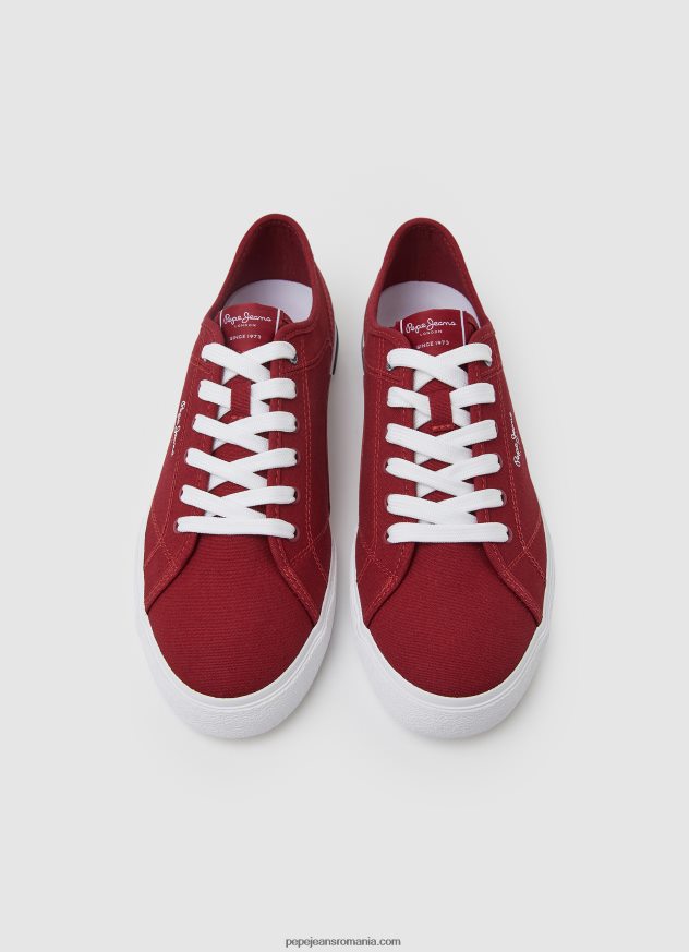adidași de bază Kenton Road bărbați Pepe Jeans roșu-închis 6Z0R461211