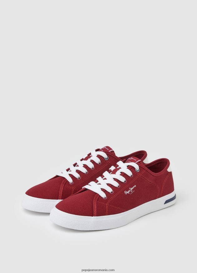 adidași de bază Kenton Road bărbați Pepe Jeans roșu-închis 6Z0R461211