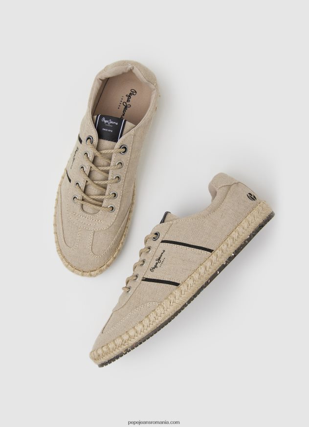 adidași din in turistic vegas bărbați Pepe Jeans ecru 6Z0R461254