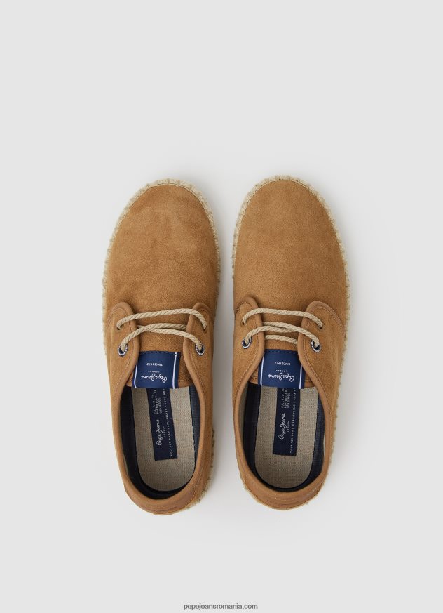 adidași din piele claic turistic bărbați Pepe Jeans bronzat 6Z0R461248