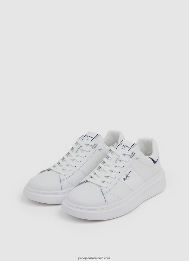 adidași eaton din piele bărbați Pepe Jeans alb 6Z0R461208