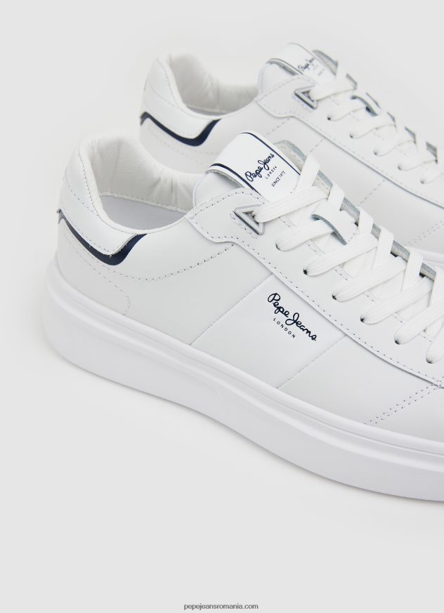 adidași eaton din piele bărbați Pepe Jeans alb 6Z0R461208
