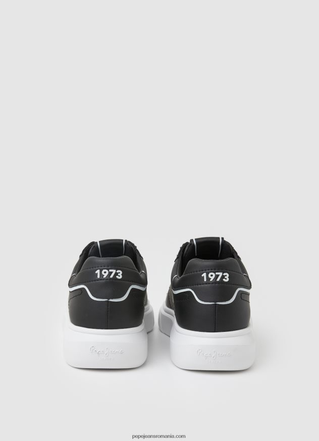 adidași eaton din piele bărbați Pepe Jeans negru 6Z0R461198