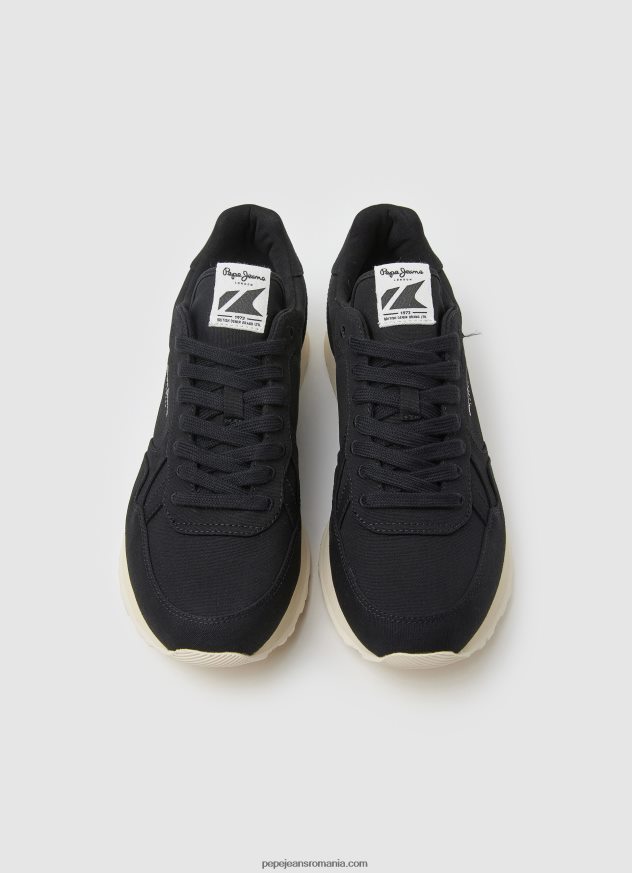 adidași retro brit man eco bărbați Pepe Jeans negru 6Z0R461234