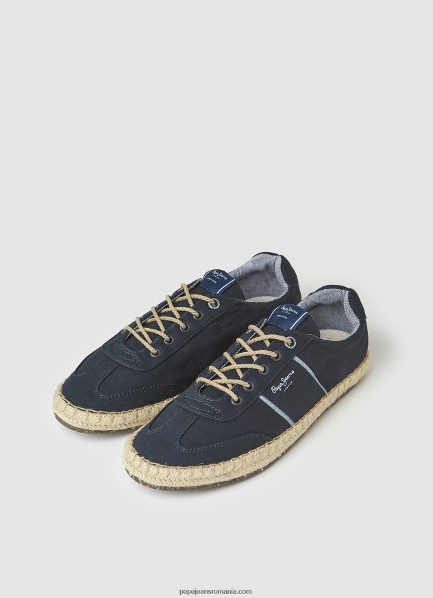 adidași turistici cu talpă intermediară din iută bărbați Pepe Jeans marina 6Z0R461252