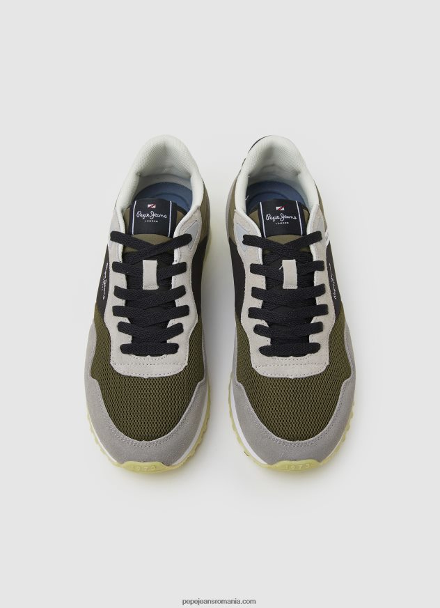 adidasi combinați london one bărbați Pepe Jeans verde kaki 6Z0R461223