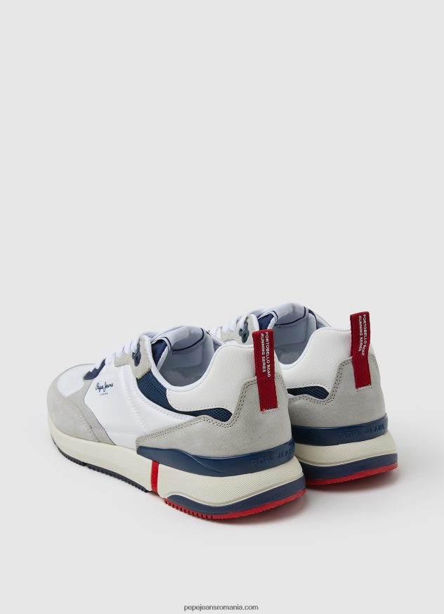 adidasi combinați london pro bărbați Pepe Jeans alb de fabrică 6Z0R461229