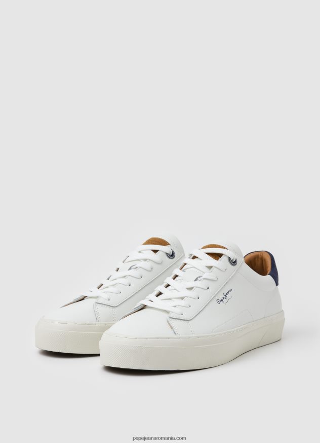 adidasi yogi din piele originali bărbați Pepe Jeans alb 6Z0R461186