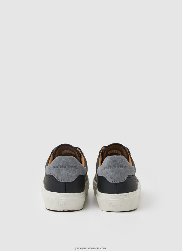 adidasi yogi din piele originali bărbați Pepe Jeans negru 6Z0R461183