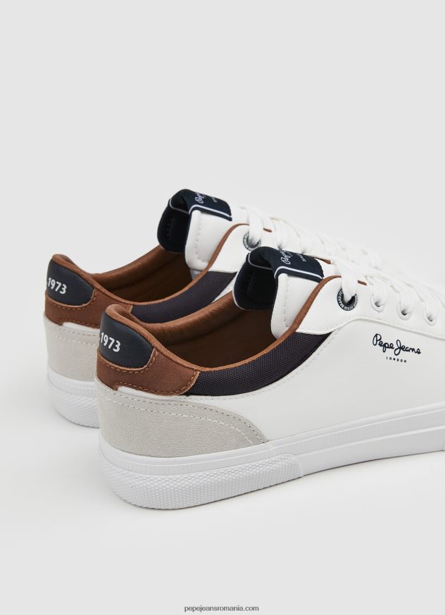 pantofi sport combinați Kenton Court bărbați Pepe Jeans alb 6Z0R461238