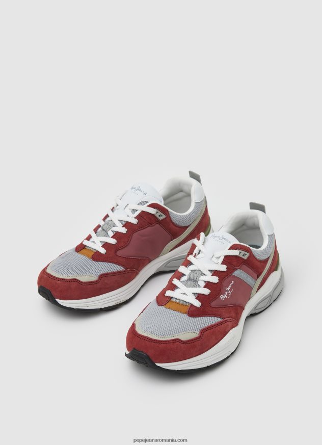 pantofi sport combinați dave urban bărbați Pepe Jeans dalia roșie 6Z0R461226