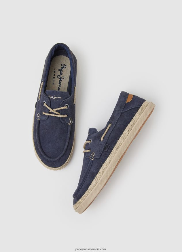 pantofi sport cu barca din piele intoarsa bărbați Pepe Jeans ocean 6Z0R461193