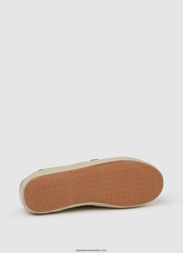 pantofi sport cu barca din piele intoarsa bărbați Pepe Jeans piatră întunecată 6Z0R461194