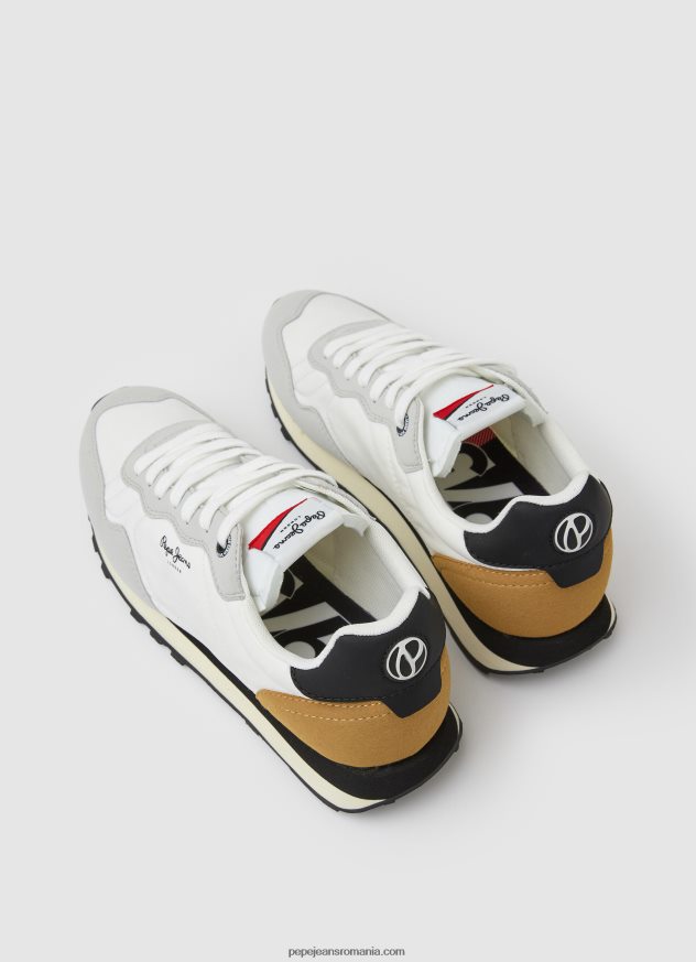 pantofi sport retro pentru bărbați bărbați Pepe Jeans alb 6Z0R461236
