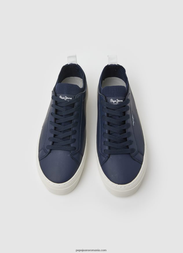 pantofi sport yogi din piele bărbați Pepe Jeans marina 6Z0R461222
