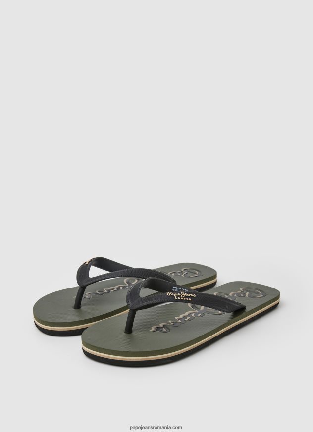 Bay Beach logo șlapi de plajă bărbați Pepe Jeans armată 6Z0R461268