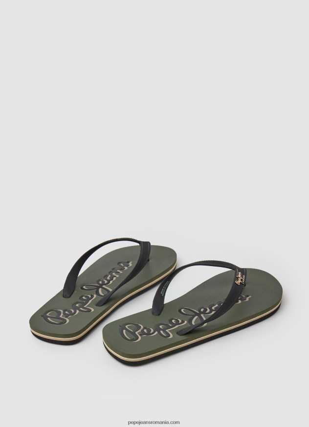 Bay Beach logo șlapi de plajă bărbați Pepe Jeans armată 6Z0R461268