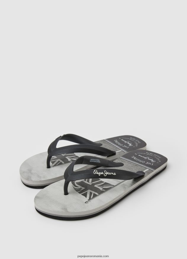 șlapi de plajă balenă mare bărbați Pepe Jeans negru 6Z0R461262