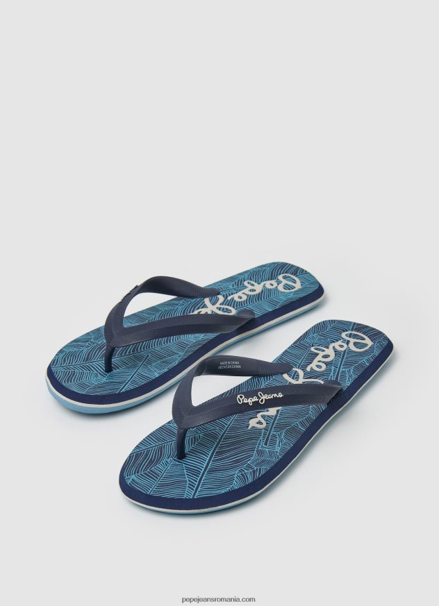 șlapi de plajă cu balene tropicale bărbați Pepe Jeans marina 6Z0R461287