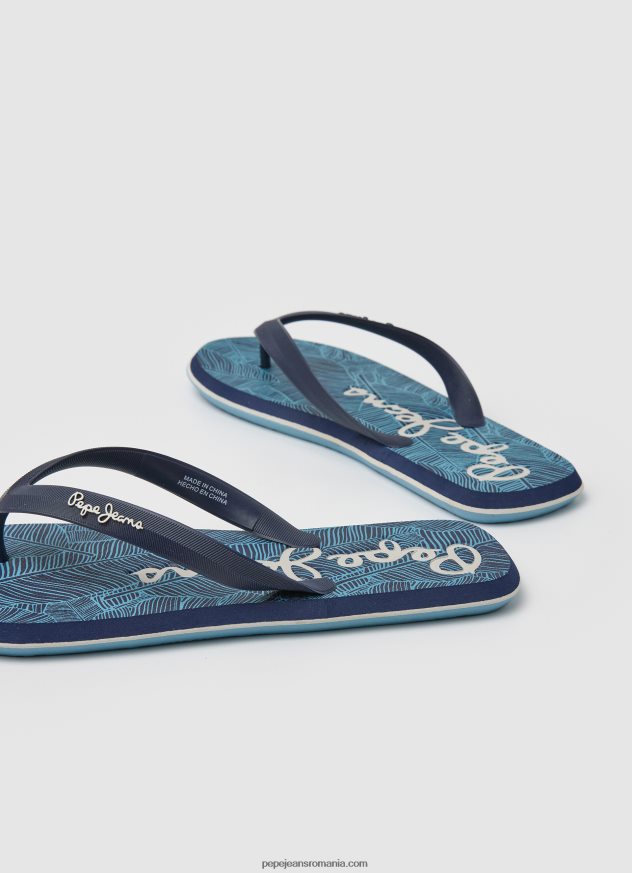 șlapi de plajă cu balene tropicale bărbați Pepe Jeans marina 6Z0R461287