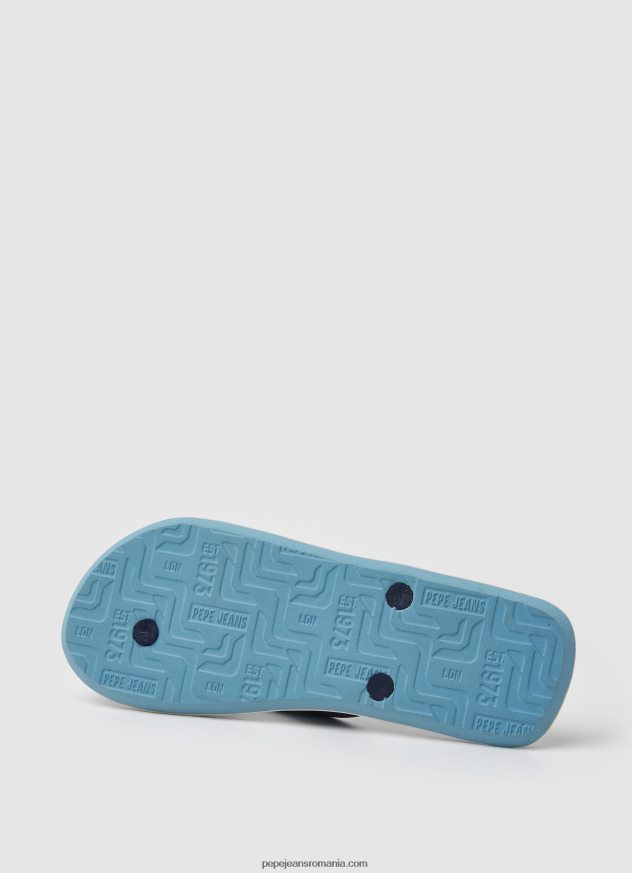 șlapi de plajă cu balene tropicale bărbați Pepe Jeans marina 6Z0R461287