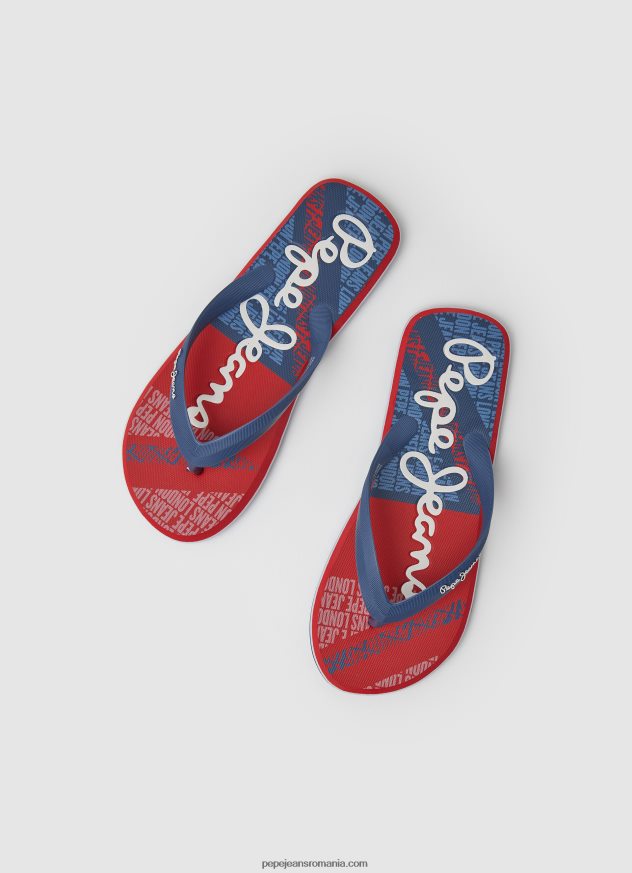 șlapi de plajă cu steag balenă bărbați Pepe Jeans marina 6Z0R461256