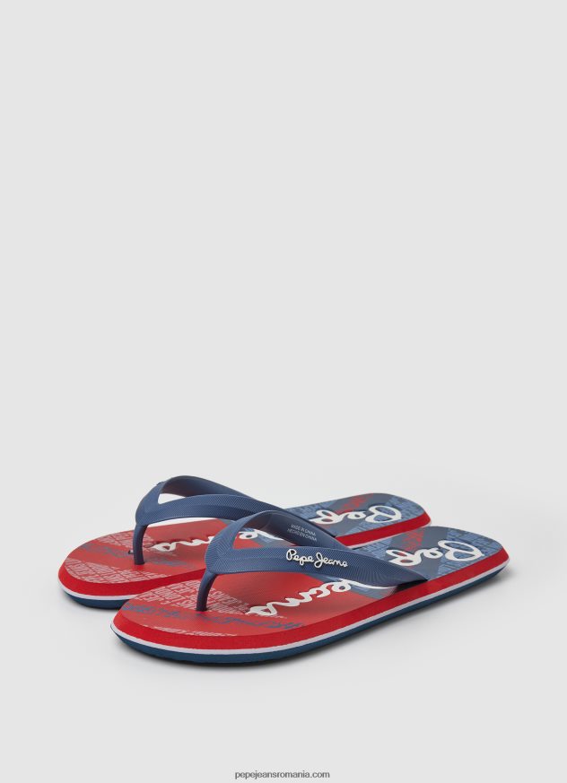 șlapi de plajă cu steag balenă bărbați Pepe Jeans marina 6Z0R461256