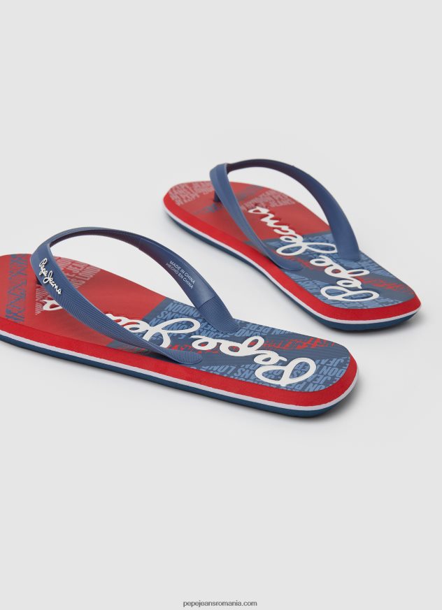 șlapi de plajă cu steag balenă bărbați Pepe Jeans marina 6Z0R461256